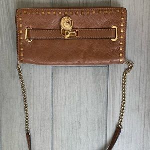 Huge Discount!! Michel Kors purse brown gold